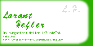 lorant hefler business card